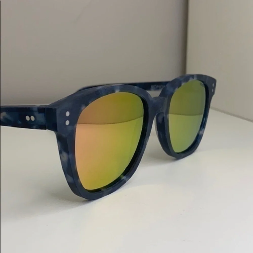 Komono Renee Sunglasses Matte Indigo Demi navy tortoise reflective